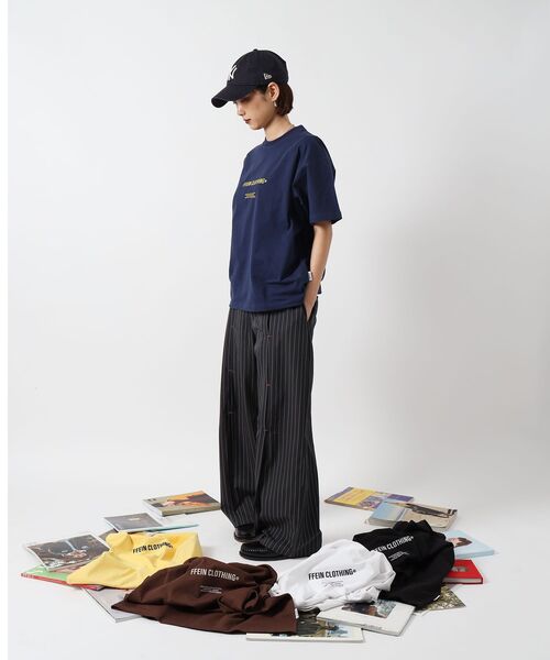 FFEIN（フェイン）の「【FFEIN（フェイン）】ワンポイントセンター刺繍ロゴTシャツ / Tシャツ クルーネック 半袖 刺繍（Tシャツ/カットソー・メンズ・ブラック/ホワイト/ブラウン/イエロー/ネイビー・SMALL/MEDIUM/LARGE）」の17枚目の写真