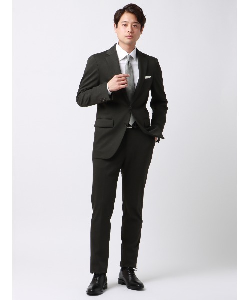 SUIT SQUARE（スーツスクエア）の「スマみえテーパードパンツ ウォッシャブル ストレッチ ポリエステルブレンド 織柄 SL02（スラックス・メンズ・ブラウン系/ネイビー系・S/M/L/LL/SS/3L）」の13枚目の写真