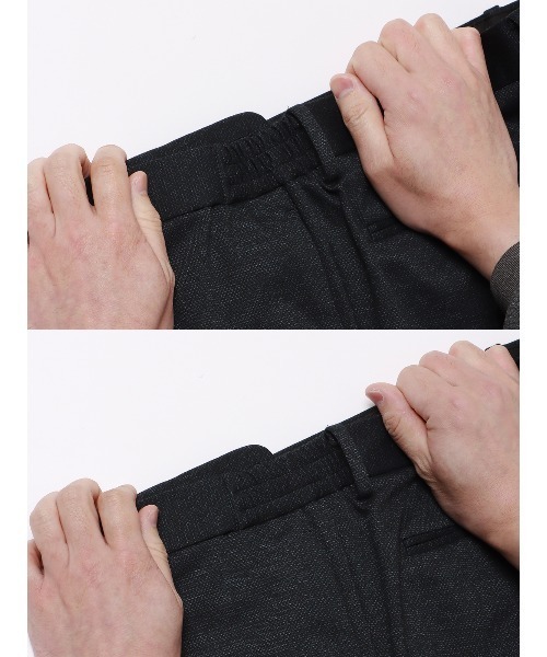 SUIT SQUARE（スーツスクエア）の「スマみえテーパードパンツ ウォッシャブル ストレッチ ポリエステルブレンド 織柄 SL02（スラックス・メンズ・ブラウン系/ネイビー系・S/M/L/LL/SS/3L）」の20枚目の写真
