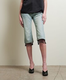 ATTISESSION | <ATTISESSION>ビーズ カプリ デニムパンツ(その他パンツ)