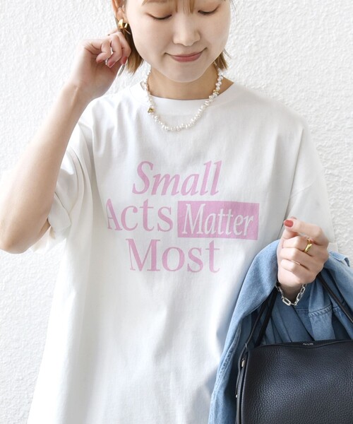 +81BRANCA(ハチイチブランカ)の「【SHIPS別注】81BRANCA:ロゴ 5分袖 TEE(Tシャツ/カットソー・レディース・ホワイト/ベージュ/チャコールグレー/ホワイト系・ONE SIZE)」の11枚目の写真