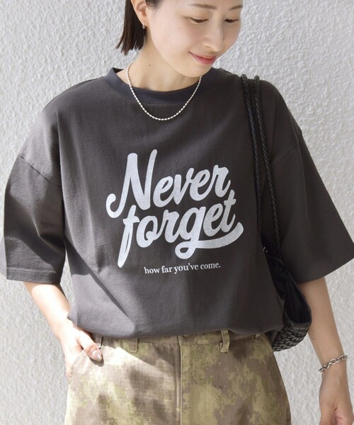 ＋81BRANCA（ハチイチブランカ）の「【SHIPS別注】81BRANCA:ロゴ 5分袖 TEE（Tシャツ/カットソー・レディース・ホワイト/ベージュ/チャコールグレー/ホワイト系・ONE SIZE）」の12枚目の写真