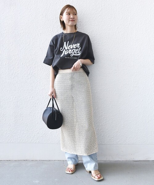＋81BRANCA（ハチイチブランカ）の「【SHIPS別注】81BRANCA:ロゴ 5分袖 TEE（Tシャツ/カットソー・レディース・ホワイト/ベージュ/チャコールグレー/ホワイト系・ONE SIZE）」の15枚目の写真
