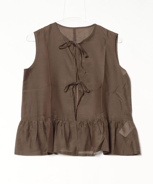 LOEFF◎ストライプ ノースリーブベスト UNITED ARROWS｜<LOEFF>スビンコットン ノースリーブ カットソー