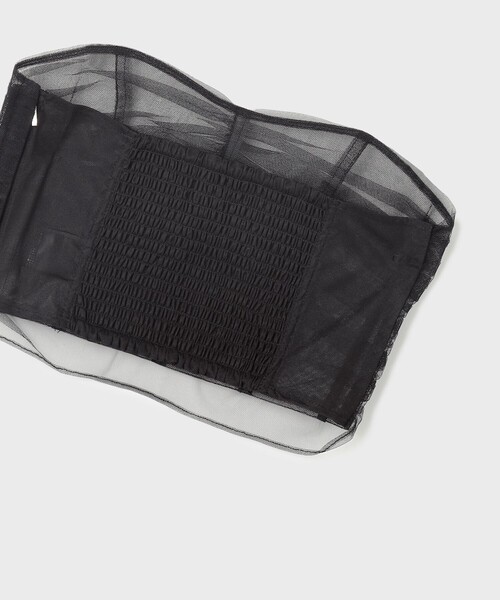 Diagram（ダイアグラム）の「チュールベアトップ（チューブトップ・レディース・ブラック/ベージュ・36）」の11枚目の写真