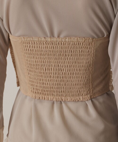 Diagram（ダイアグラム）の「チュールベアトップ（チューブトップ・レディース・ブラック/ベージュ・36）」の17枚目の写真