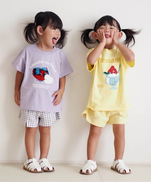 apres les cours（アプレレクール）の「【WEB限定/ジュニア対応】まいにちカットソーショートパンツ（その他パンツ・キッズ・ブラック/ラベンダー/ベージュ/ピンク/グリーン・80/90/100/110/120/130/140）」の11枚目の写真