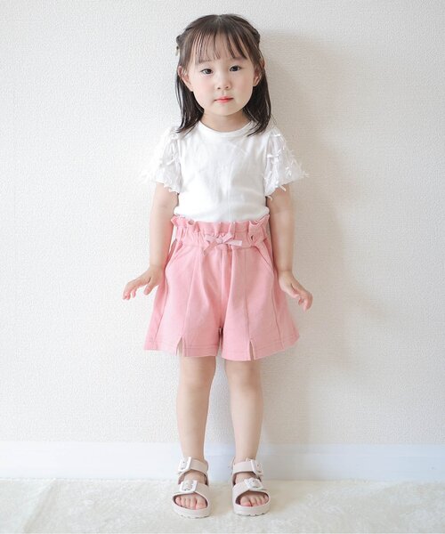 apres les cours（アプレレクール）の「【WEB限定/ジュニア対応】まいにちカットソーショートパンツ（その他パンツ・キッズ・ブラック/ラベンダー/ベージュ/ピンク/グリーン・80/90/100/110/120/130/140）」の14枚目の写真