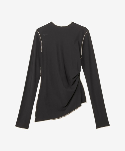 Speedo(スピード)の「【speedo】ステイフィットUVスキンTシャツ(Tシャツ/カットソー・レディース・ブラック/レンガ・M)」の3枚目の写真