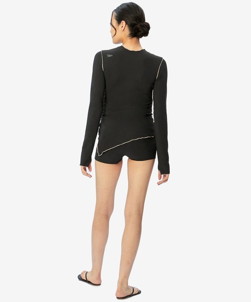 Speedo(スピード)の「【speedo】ステイフィットUVスキンTシャツ(Tシャツ/カットソー・レディース・ブラック/レンガ・M)」の8枚目の写真