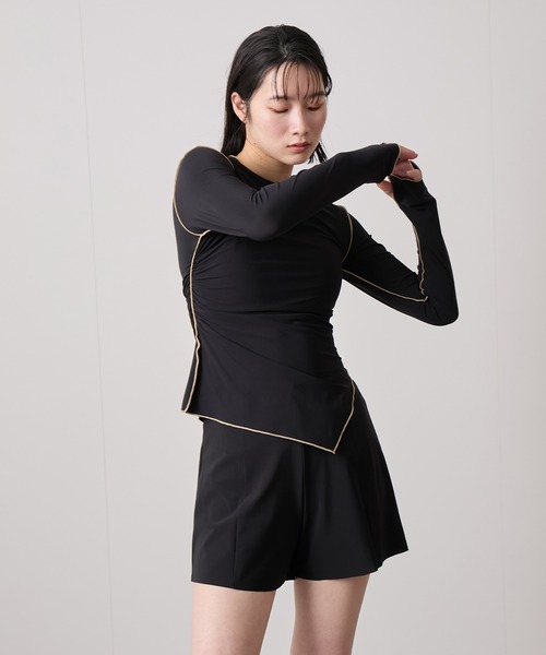Speedo(スピード)の「【speedo】ステイフィットUVスキンTシャツ(Tシャツ/カットソー・レディース・ブラック/レンガ・M)」の17枚目の写真