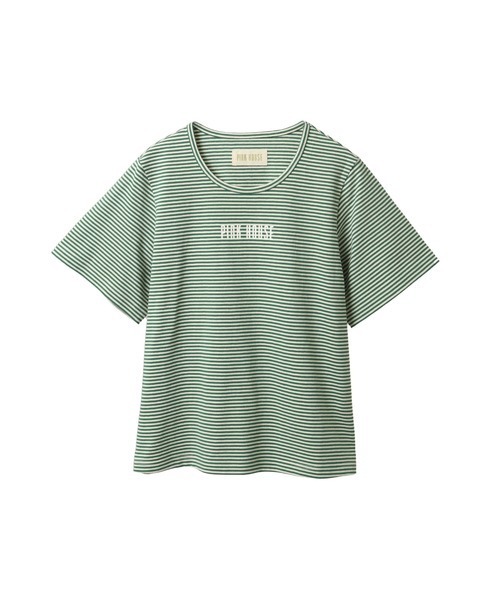 PINK HOUSE（ピンクハウス）の「ロゴプリントボーダーカットソー（Tシャツ/カットソー・レディース・ブルー/ネイビー/グレー/レッド/グリーン・LARGE/MEDIUM）」の3枚目の写真