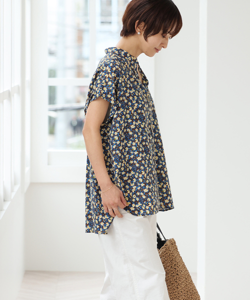 JOURNAL STANDARD relumeフラワープリントフレンチスリーブg フラワープリントフレンチスリーブブラウス（シャツ/ブラウス