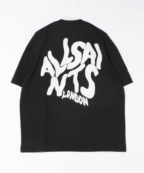 ALLSAINTS(オールセインツ)の「ORLANDO LOGO PRINT OVERSIZED T-SHIRT | ORLANDO ロゴ プリント オーバーサイズ Tシャツ(Tシャツ/カットソー・メンズ・ブラック・S/L/XS/M)」の6枚目の写真