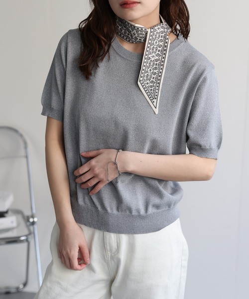 オレオレオ 　Time is onリンクス フロントパネル ニット 半袖 オレオレオ Time is onリンクス フロントパネル ニット 半袖