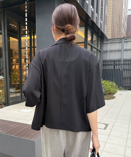 セール】接触冷感5分袖ジャケット（テーラードジャケット