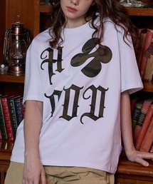 HOODHOOD | 【UNISEX】HOODHOOD/ロゴApplique T(Tシャツ/カットソー)