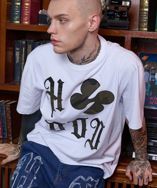 HOODHOOD（フッドフッド）の「【UNISEX】HOODHOOD／ロゴApplique T（Tシャツ/カットソー・レディース・ピンク/ホワイト/ブラック/チャコール・MEDIUM/LARGE）」の17枚目の写真