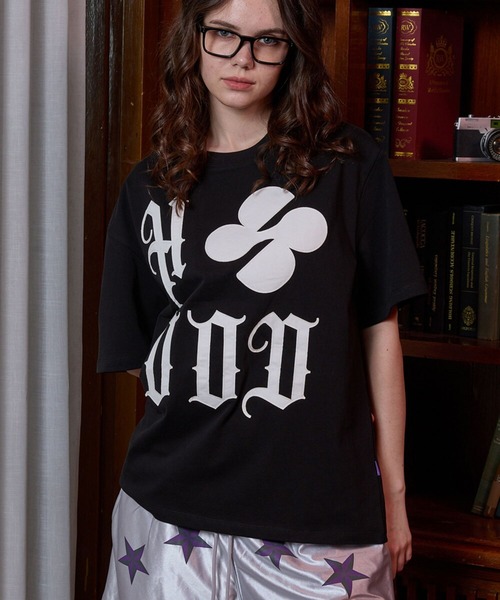 HOODHOOD（フッドフッド）の「【UNISEX】HOODHOOD／ロゴApplique T（Tシャツ/カットソー・レディース・ピンク/ホワイト/ブラック/チャコール・MEDIUM/LARGE）」の18枚目の写真