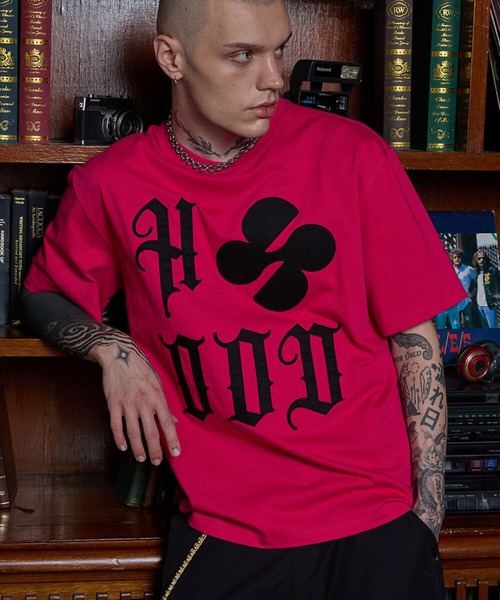 HOODHOOD（フッドフッド）の「【UNISEX】HOODHOOD／ロゴApplique T（Tシャツ/カットソー・レディース・ピンク/ホワイト/ブラック/チャコール・MEDIUM/LARGE）」の13枚目の写真