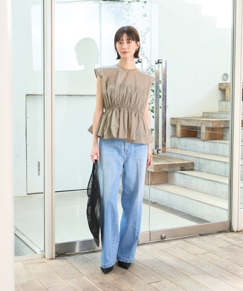 Rouge vif Anna(ルージュヴィフアンナ)の「シルバードット刺繍ペプラムブラウス(シャツ/ブラウス・レディース・ブラック/モカ・フリー)」の17枚目の写真