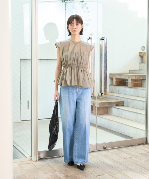 Rouge vif Anna(ルージュヴィフアンナ)の「シルバードット刺繍ペプラムブラウス(シャツ/ブラウス・レディース・ブラック/モカ・フリー)」の19枚目の写真