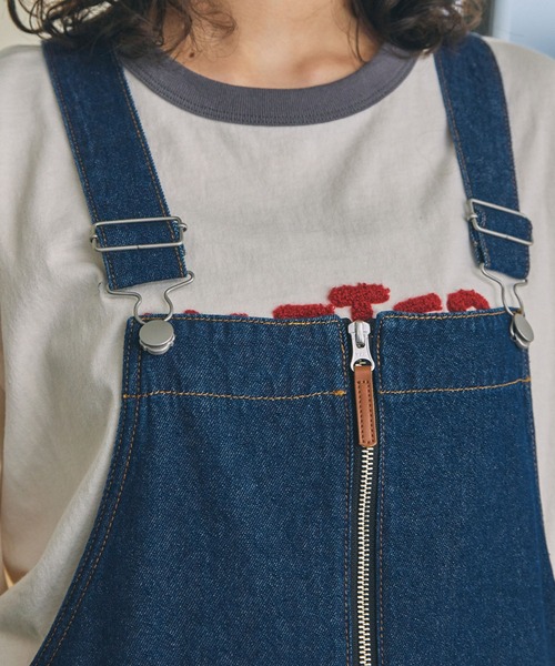 MONO-MART LADY'S（モノマートレディース）の「フロントジップ デニムジャンパースカート（ジャンパースカート・レディース・ネイビー/ブルー・FREE）」の12枚目の写真