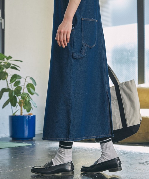 MONO-MART LADY'S（モノマートレディース）の「フロントジップ デニムジャンパースカート（ジャンパースカート・レディース・ネイビー/ブルー・FREE）」の19枚目の写真