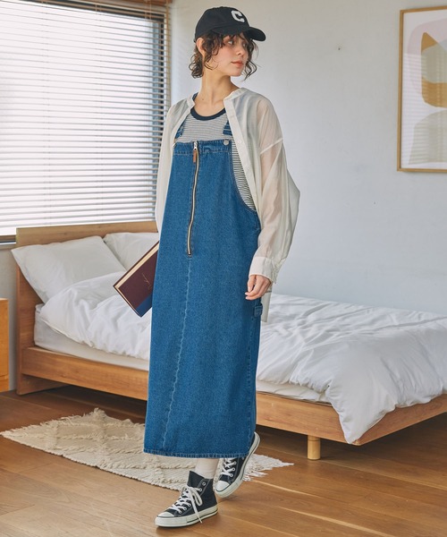 ♡MARS トップス ジャンバースカート♡ Z-UP JUMPER SKIRT/ジップアップジャンパースカート（ワンピース