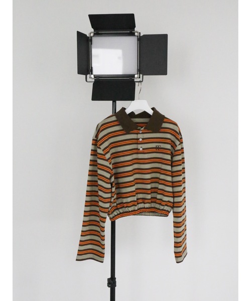 Katrin TOKYO(カトリーントーキョー)の「cropped polo shirt(ポロシャツ・レディース・グレー系その他/グリーン系その他・FREE/XS)」の1枚目の写真