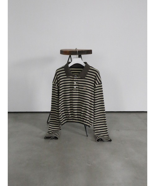 Katrin TOKYO(カトリーントーキョー)の「cropped polo shirt(ポロシャツ・レディース・グレー系その他/グリーン系その他・FREE/XS)」の6枚目の写真