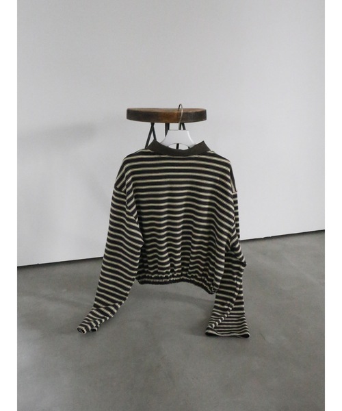 Katrin TOKYO(カトリーントーキョー)の「cropped polo shirt(ポロシャツ・レディース・グレー系その他/グリーン系その他・FREE/XS)」の7枚目の写真