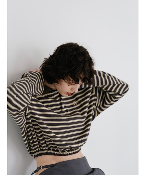 Katrin TOKYO(カトリーントーキョー)の「cropped polo shirt(ポロシャツ・レディース・グレー系その他/グリーン系その他・FREE/XS)」の12枚目の写真