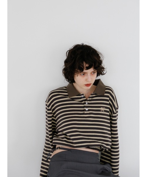 Katrin TOKYO(カトリーントーキョー)の「cropped polo shirt(ポロシャツ・レディース・グレー系その他/グリーン系その他・FREE/XS)」の14枚目の写真