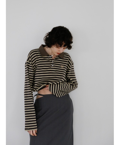 Katrin TOKYO(カトリーントーキョー)の「cropped polo shirt(ポロシャツ・レディース・グレー系その他/グリーン系その他・FREE/XS)」の17枚目の写真