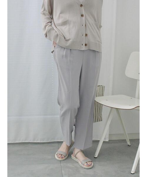 Samansa Mos2 blue（サマンサモスモスブルー）の「【接触冷感】マルチスタイルテーパードパンツ（その他パンツ・レディース・ピンク/ミント/イエロー/チャコールグレー/グレー/オフホワイト/ブラック・S/L/M/SS）」の5枚目の写真