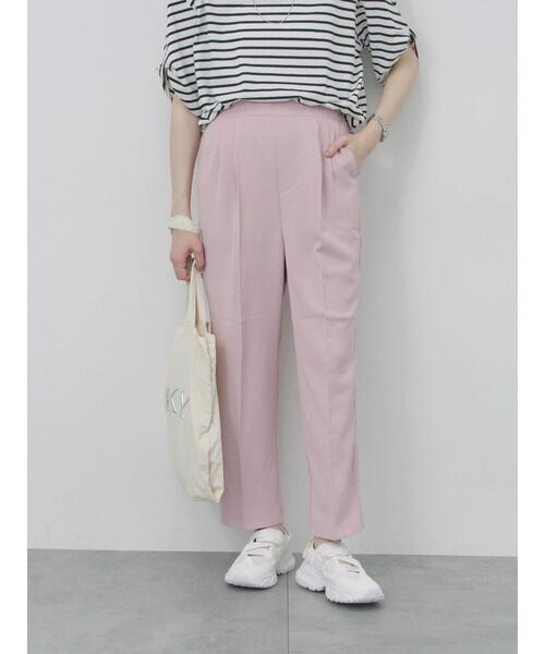 Samansa Mos2 blue（サマンサモスモスブルー）の「【接触冷感】マルチスタイルテーパードパンツ（その他パンツ・レディース・ピンク/ミント/イエロー/チャコールグレー/グレー/オフホワイト/ブラック・S/L/M/SS）」の7枚目の写真