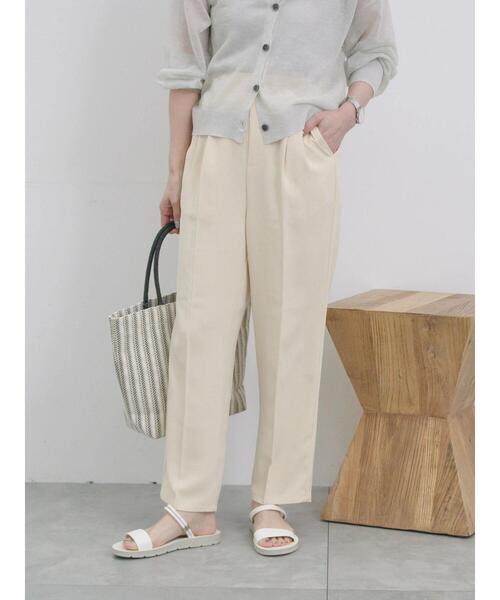 Samansa Mos2 blue（サマンサモスモスブルー）の「【接触冷感】マルチスタイルテーパードパンツ（その他パンツ・レディース・ピンク/ミント/イエロー/チャコールグレー/グレー/オフホワイト/ブラック・S/L/M/SS）」の6枚目の写真