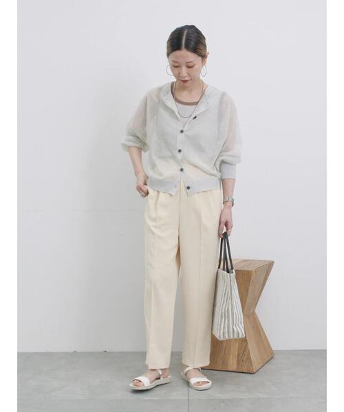 Samansa Mos2 blue（サマンサモスモスブルー）の「【接触冷感】マルチスタイルテーパードパンツ（その他パンツ・レディース・ピンク/ミント/イエロー/チャコールグレー/グレー/オフホワイト/ブラック・S/L/M/SS）」の8枚目の写真