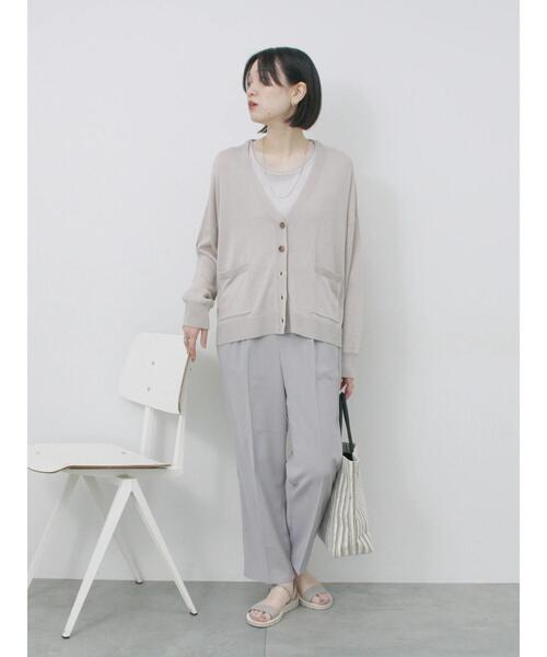 Samansa Mos2 blue（サマンサモスモスブルー）の「【接触冷感】マルチスタイルテーパードパンツ（その他パンツ・レディース・ピンク/ミント/イエロー/チャコールグレー/グレー/オフホワイト/ブラック・S/L/M/SS）」の10枚目の写真