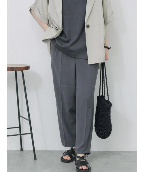 Samansa Mos2 blue（サマンサモスモスブルー）の「【接触冷感】マルチスタイルテーパードパンツ（その他パンツ・レディース・ピンク/ミント/イエロー/チャコールグレー/グレー/オフホワイト/ブラック・S/L/M/SS）」の13枚目の写真