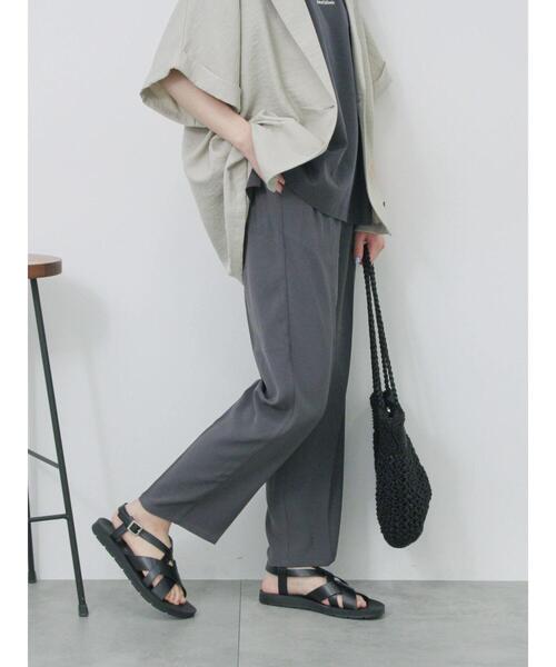 Samansa Mos2 blue（サマンサモスモスブルー）の「【接触冷感】マルチスタイルテーパードパンツ（その他パンツ・レディース・ピンク/ミント/イエロー/チャコールグレー/グレー/オフホワイト/ブラック・S/L/M/SS）」の14枚目の写真