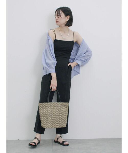 Samansa Mos2 blue（サマンサモスモスブルー）の「【接触冷感】マルチスタイルテーパードパンツ（その他パンツ・レディース・ピンク/ミント/イエロー/チャコールグレー/グレー/オフホワイト/ブラック・S/L/M/SS）」の16枚目の写真