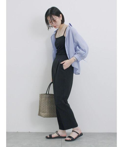 Samansa Mos2 blue（サマンサモスモスブルー）の「【接触冷感】マルチスタイルテーパードパンツ（その他パンツ・レディース・ピンク/ミント/イエロー/チャコールグレー/グレー/オフホワイト/ブラック・S/L/M/SS）」の20枚目の写真