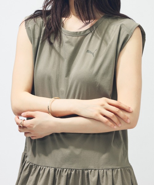 PUMA(プーマ)の「プーマ PUMA SUMMER ウーブンミックス ロングドレス_(ドレス・レディース・カーキ/ブラック・M/L)」の8枚目の写真