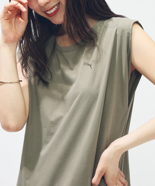 PUMA(プーマ)の「プーマ PUMA SUMMER ウーブンミックス ロングドレス_(ドレス・レディース・カーキ/ブラック・M/L)」の9枚目の写真