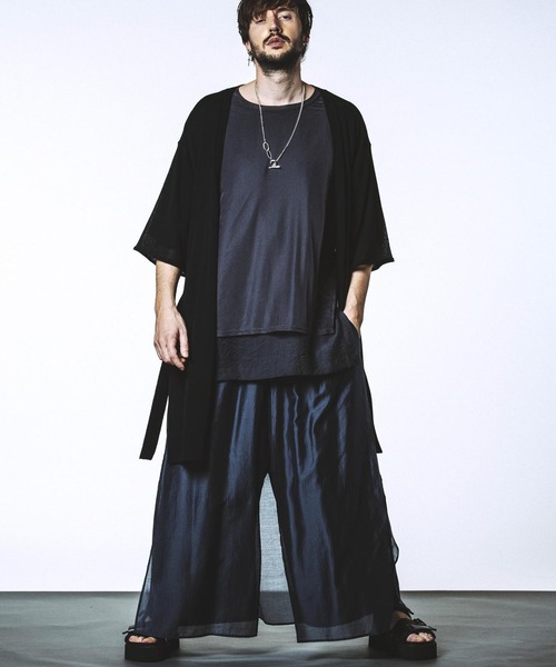 NO ID.(ノーアイディ)の「【NO ID.】Back Tuck Changing Knit Gown / バック タック チェンジング ニット ガウン(カーディガン/ボレロ・メンズ・ブラック/グレー・ONE SIZE)」の12枚目の写真