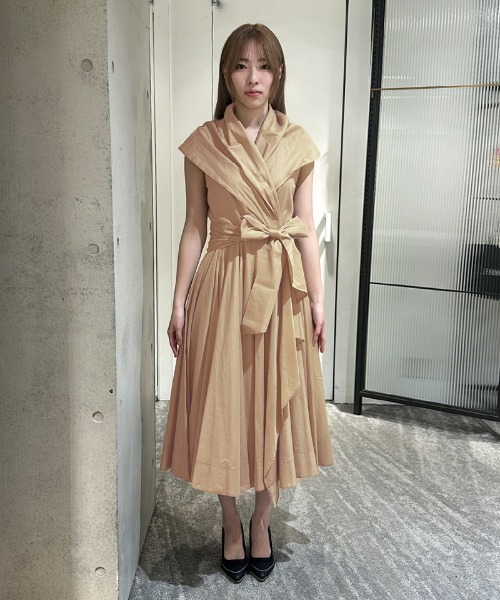 クラシカルショールカラーワンピース（ワンピース）｜JENNE（ジェンヌ