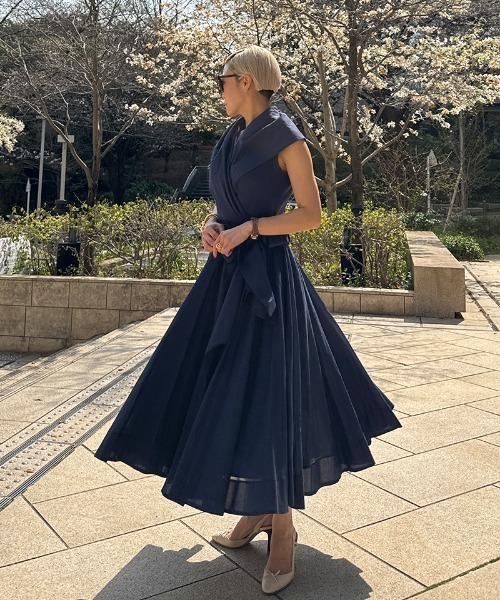 クラシカルショールカラーワンピース（ワンピース）｜JENNE（ジェンヌ