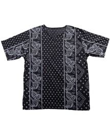 キーネックプルオーバー 半袖 Tシャツ ゆったり オーバーサイズ